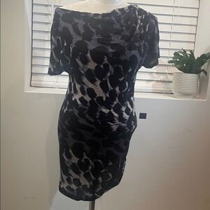 Armani Exchange Women’s Dress – XS – Abstract Camo Print – Short Sleeve